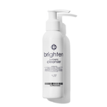 White bottle of Candee Skin Brand 'brighten' turmeric cleanser on a white background
