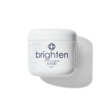 Jar of Candee Skin Brand 'brighten' scrub on a white background