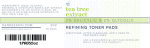 Tea Tree Extract | Refining Toner Pads
