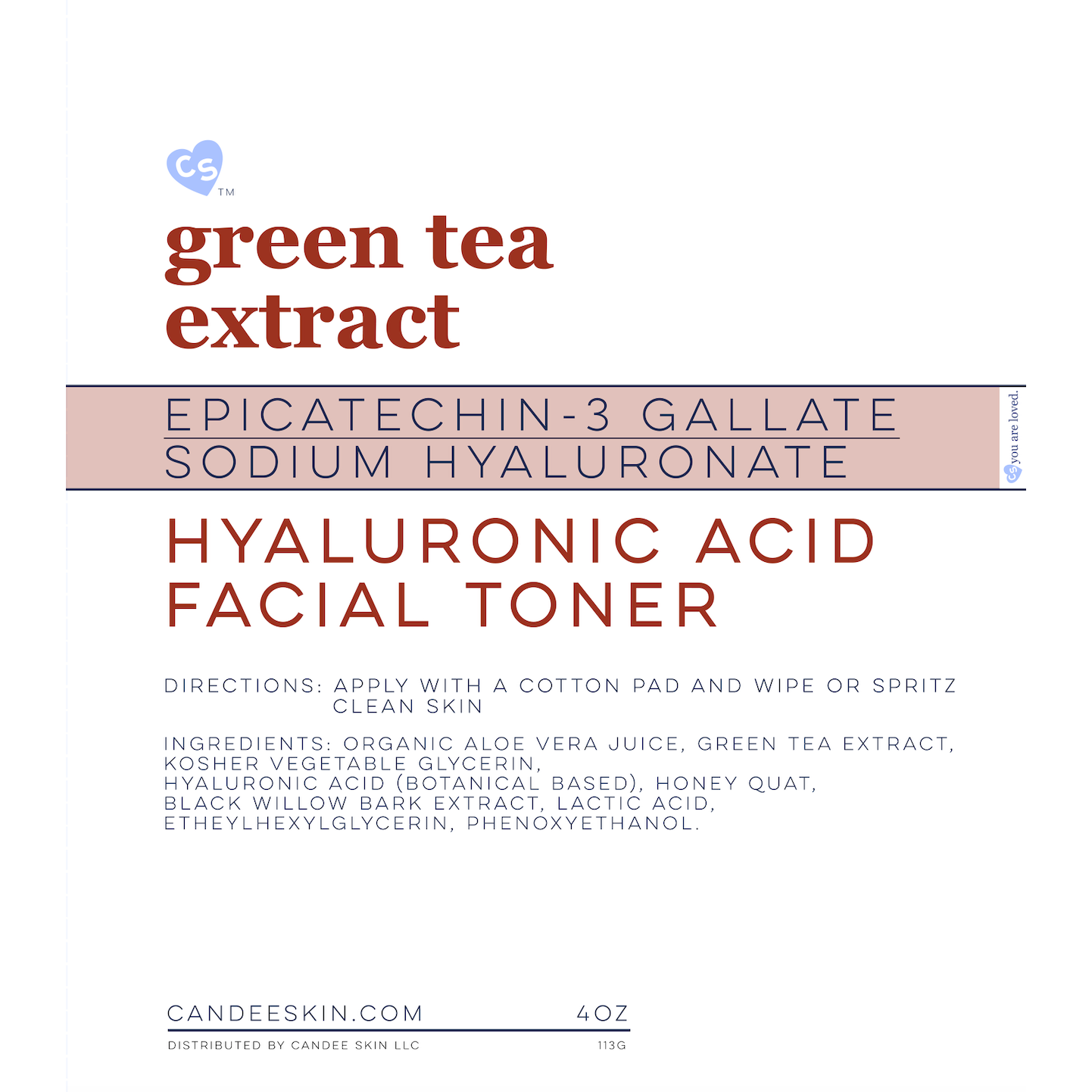 Green Tea Hyaluronic Acid Facial Toner Ingredients and Directions