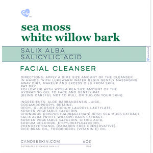 Sea Moss-White Willow Bark Facial Cleanser. Ingredients and Directions.