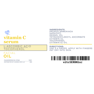 Vitamin C/ Tocopherol Serum Facial Oil. Ingredients and Directions.